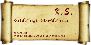 Kelényi Stefánia névjegykártya